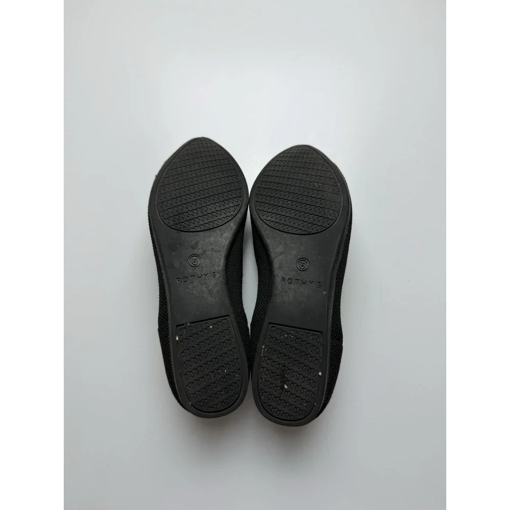 Rothy's Women's Black The Point Pointed Toe Slip-On Knit Flats Size 6